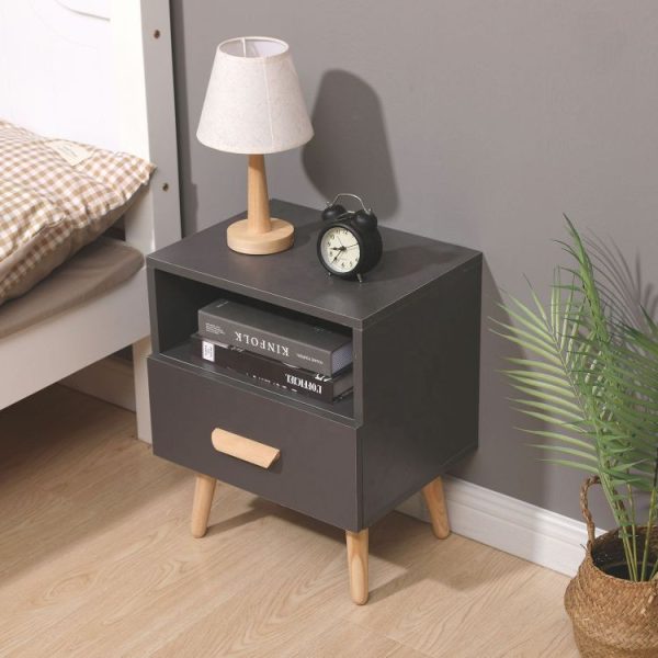 Nocni stocic 1 fioka Nova Siva