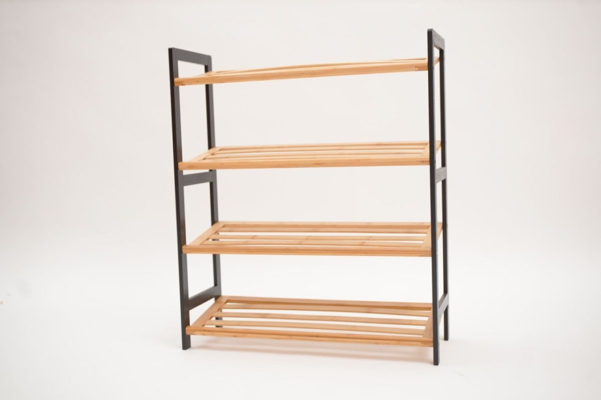 POLICA ZA OBUCU 4 NIVOA BAMBOO BELA - Слика 2