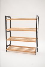 POLICA ZA OBUCU 4 NIVOA BAMBOO BELA - Слика 3