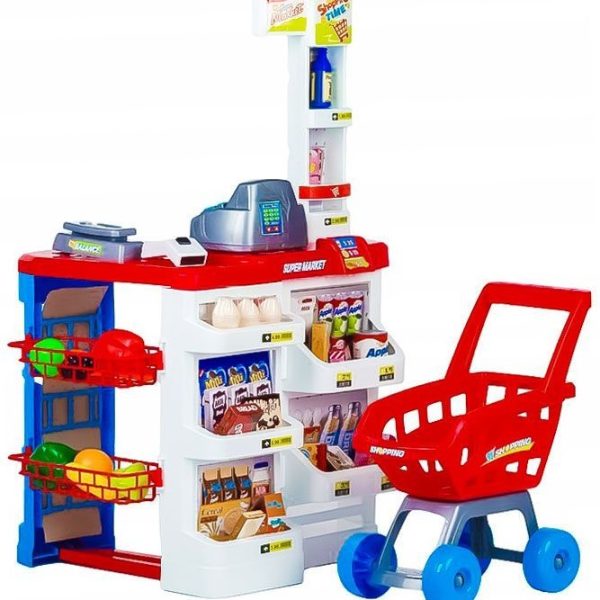 Supermarket štand za decu sa kasirom, vagu i skenerom