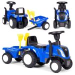 TRAKTOR SA PRIKOLICOM BLUE ECOTOYS