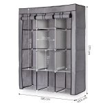 Veliki platneni garderober sa policama 3 - Слика 8