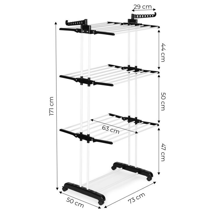 vertikalni-sklopivi-susac-za-ves-sa-tockicima-modernhome15543 Vertikalni sklopivi sušač za veš sa točkićima, ModernHome - Слика 5