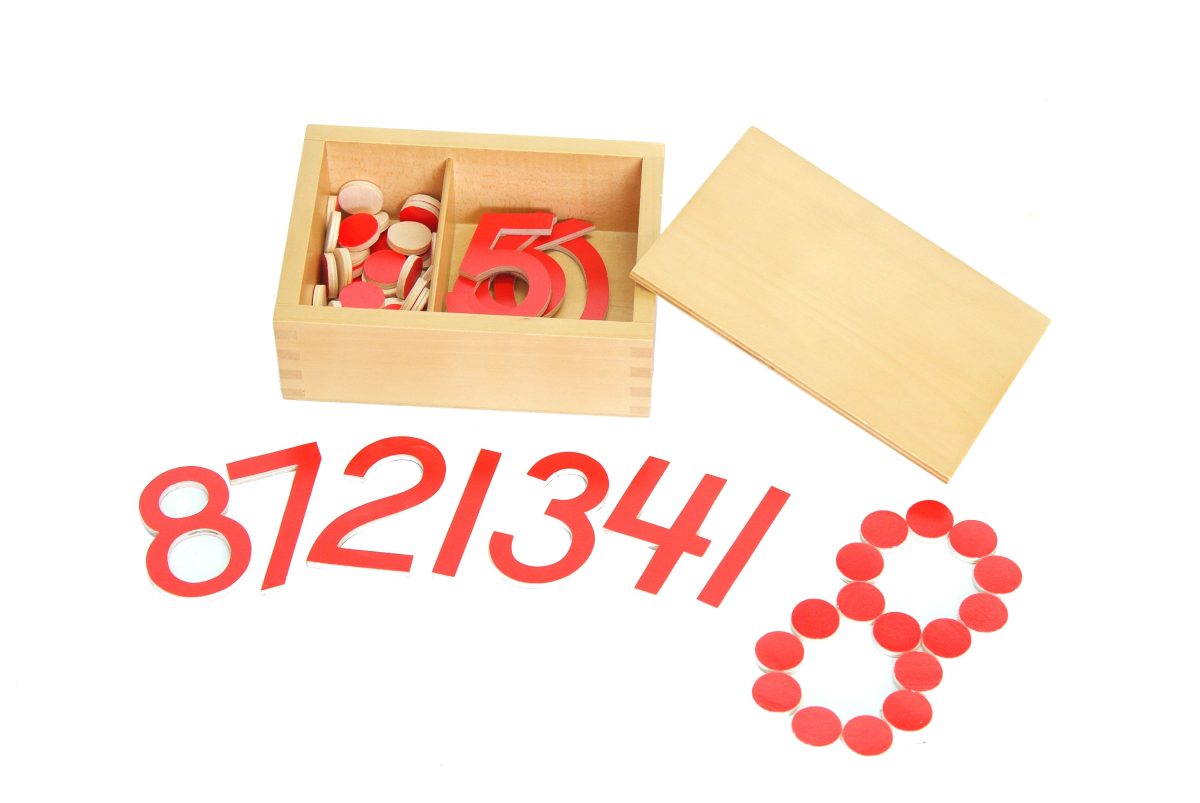 Montesori Matematičko upoređivanje brojevi i žetoni - Слика 1