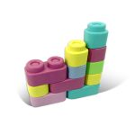 Pertini mekani gumeni konstruktori pastel u kofici 25 delova - Слика 2