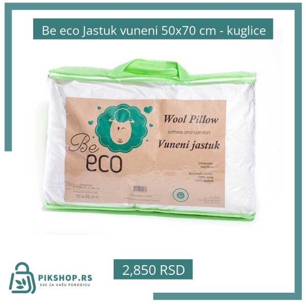 Be eco Jastuk vuneni 50x70 cm - kuglice
