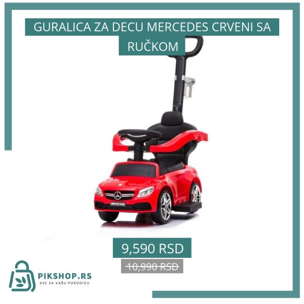 GURALICA ZA DECU MERCEDES CRVENI SA RUČKOM