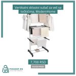 Vertikalni sklopivi sušač za veš sa točkićima, ModernHome
