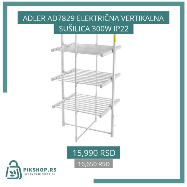 ADLER AD7829 ELEKTRIČNA VERTIKALNA SUŠILICA 300W IP22