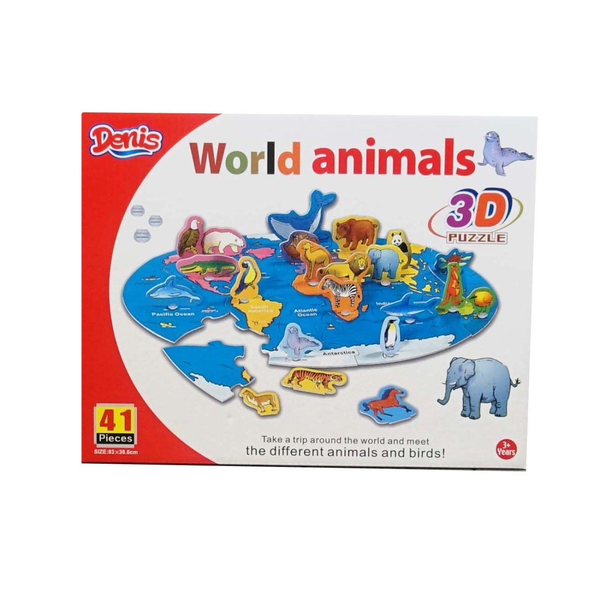 01-536000-1 3D slagalica, Životinje sveta - Слика 1