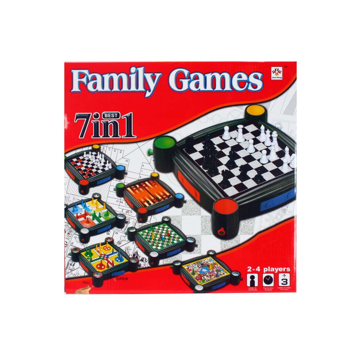 05-412000-1 Društvene igre, 7u1 putni set - Слика 1