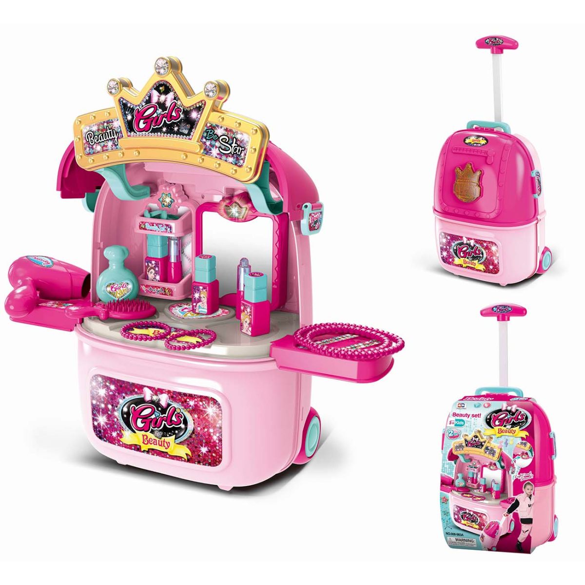 29-128000-1 Sara kozmetički set stočić u koferu, 25 dela - Слика 1