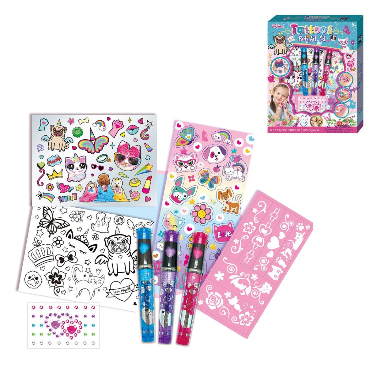 29-444000-1 Dečiji set za manikir, Tattoo DIY set - Слика 1