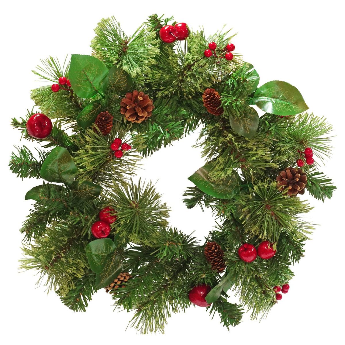 41-121000-1 ***Božićni venac za vrata 40 cm zeleno-crveni - Слика 1