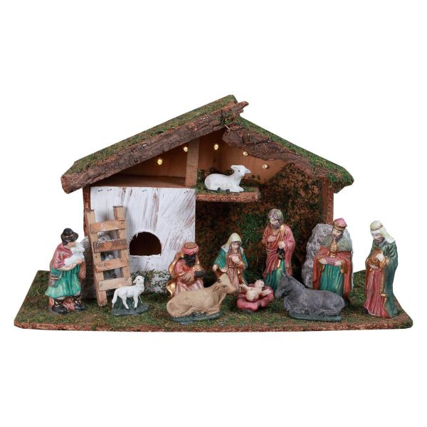 Drvene jasle 5x LED, 47 cm