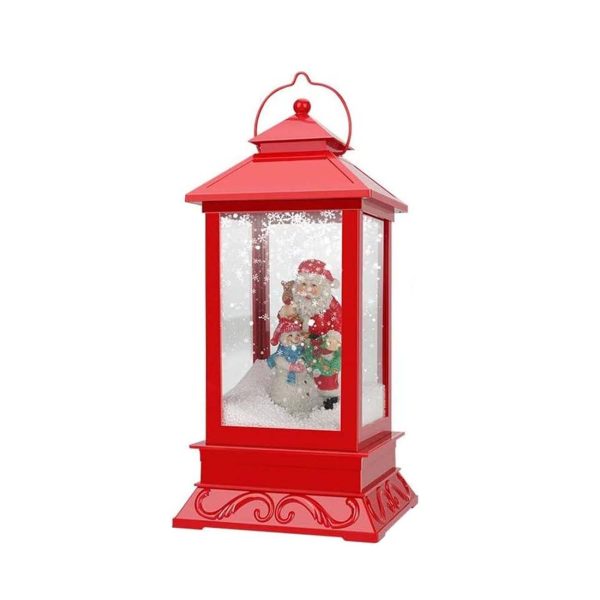 Božićni stoni fenjer 41 cm, crveni