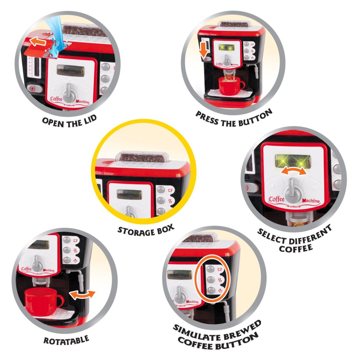 Dečiji aparat za kafu na baterije, 23 cm - Слика 2