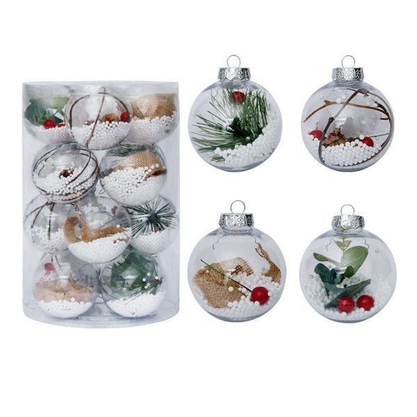 Božićne kuglice punjene 8 cm 16/1 pakovanje