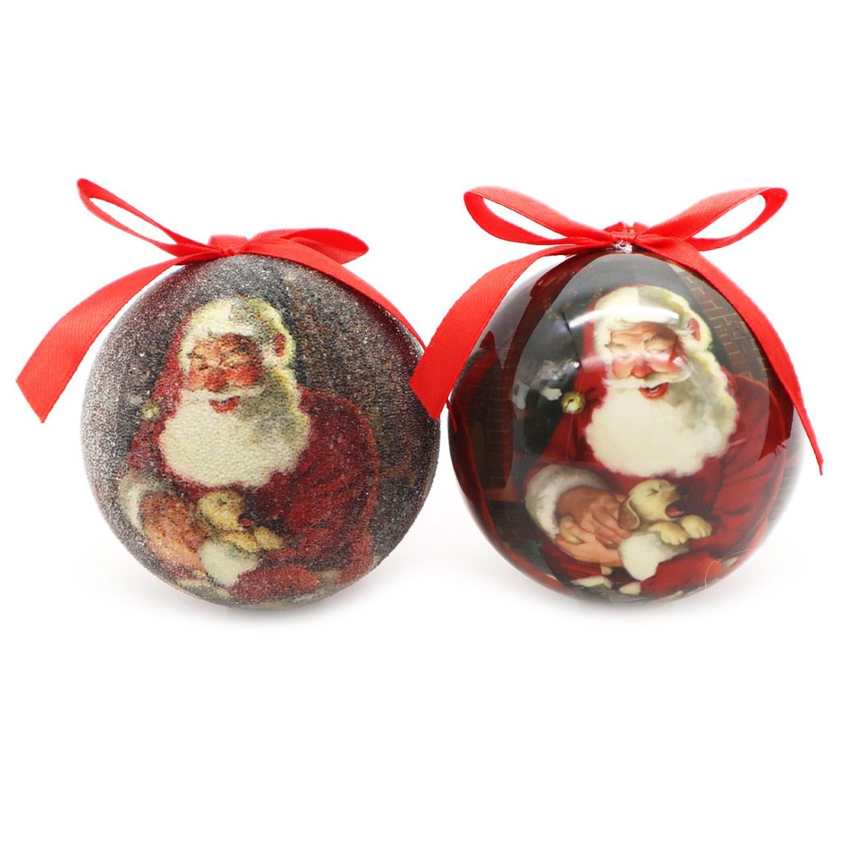 Božićne kuglice 7,5 cm  Deda Mraz, 14 komada u paketu - Слика 2