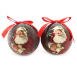 Božićne kuglice 7,5 cm  Deda Mraz, 14 komada u paketu - Слика 2