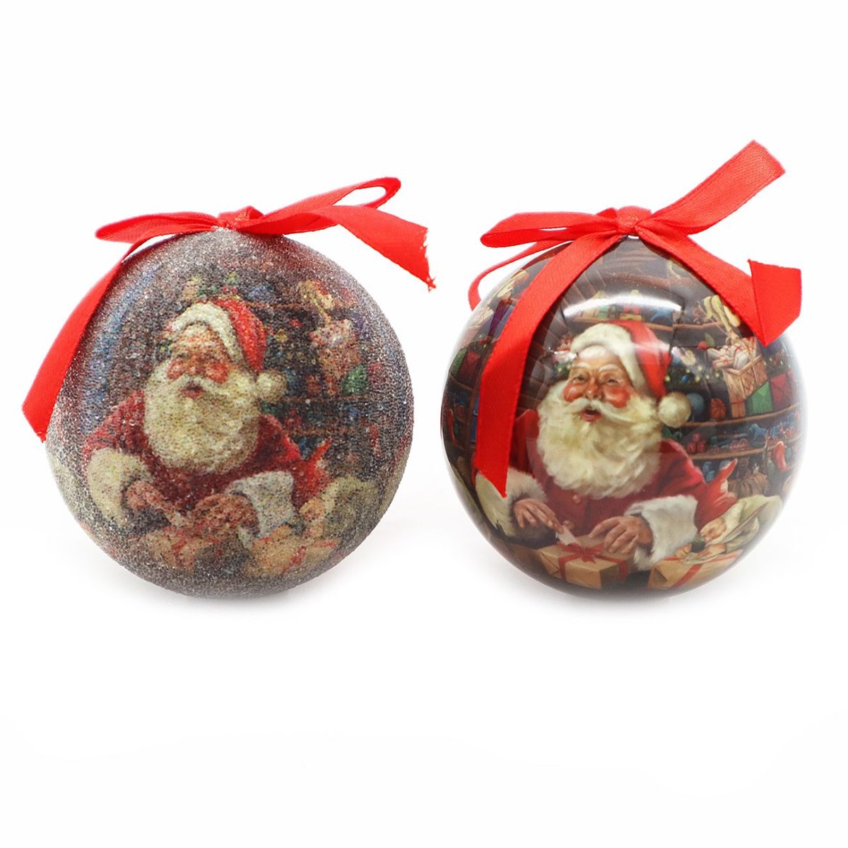 Božićne kuglice 7,5 cm  Deda Mraz, 14 komada u paketu - Слика 3