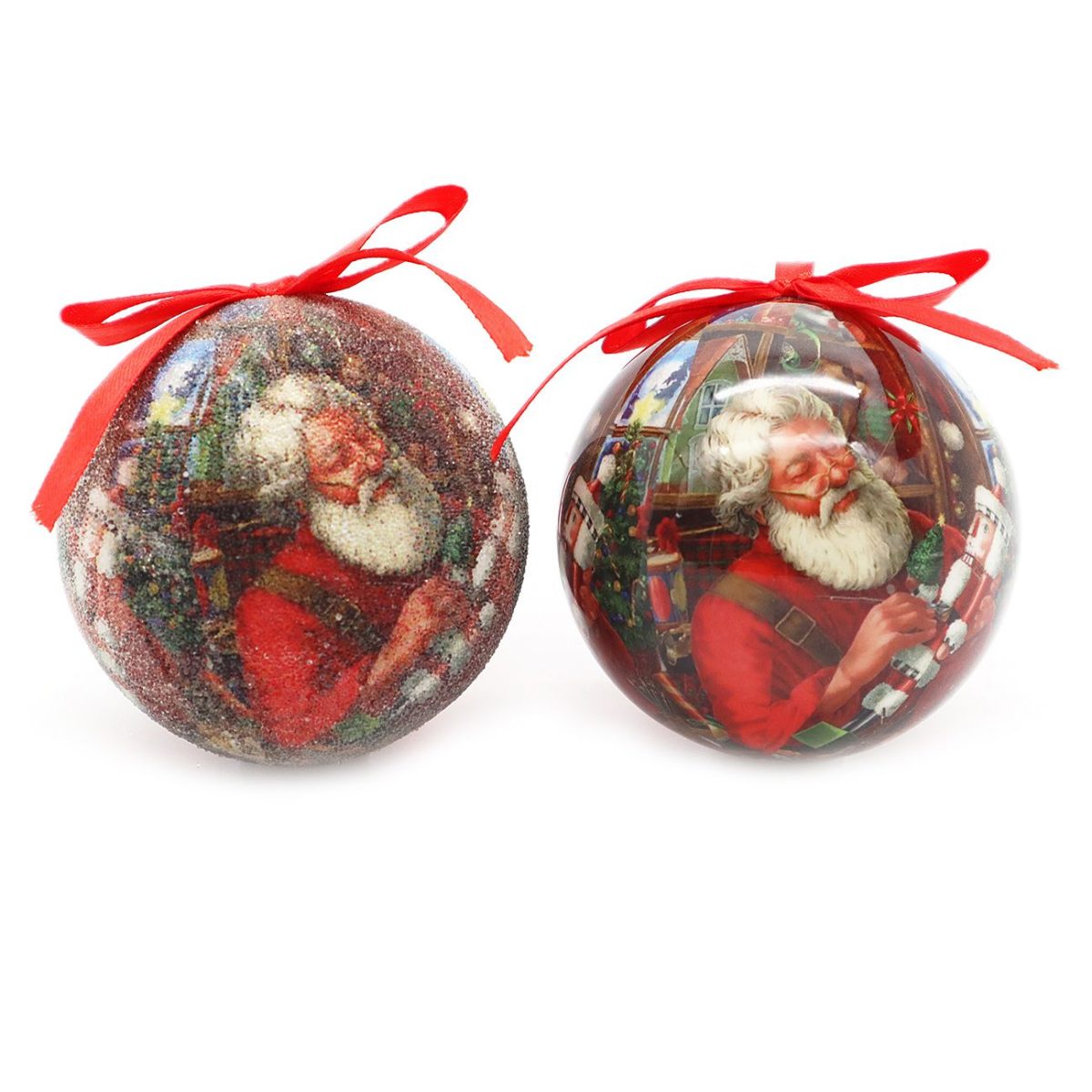 Božićne kuglice 7,5 cm  Deda Mraz, 14 komada u paketu - Слика 4