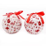 Božićne kuglice 7,5 cm crvene-bele 14/1 pakovanje - Слика 4
