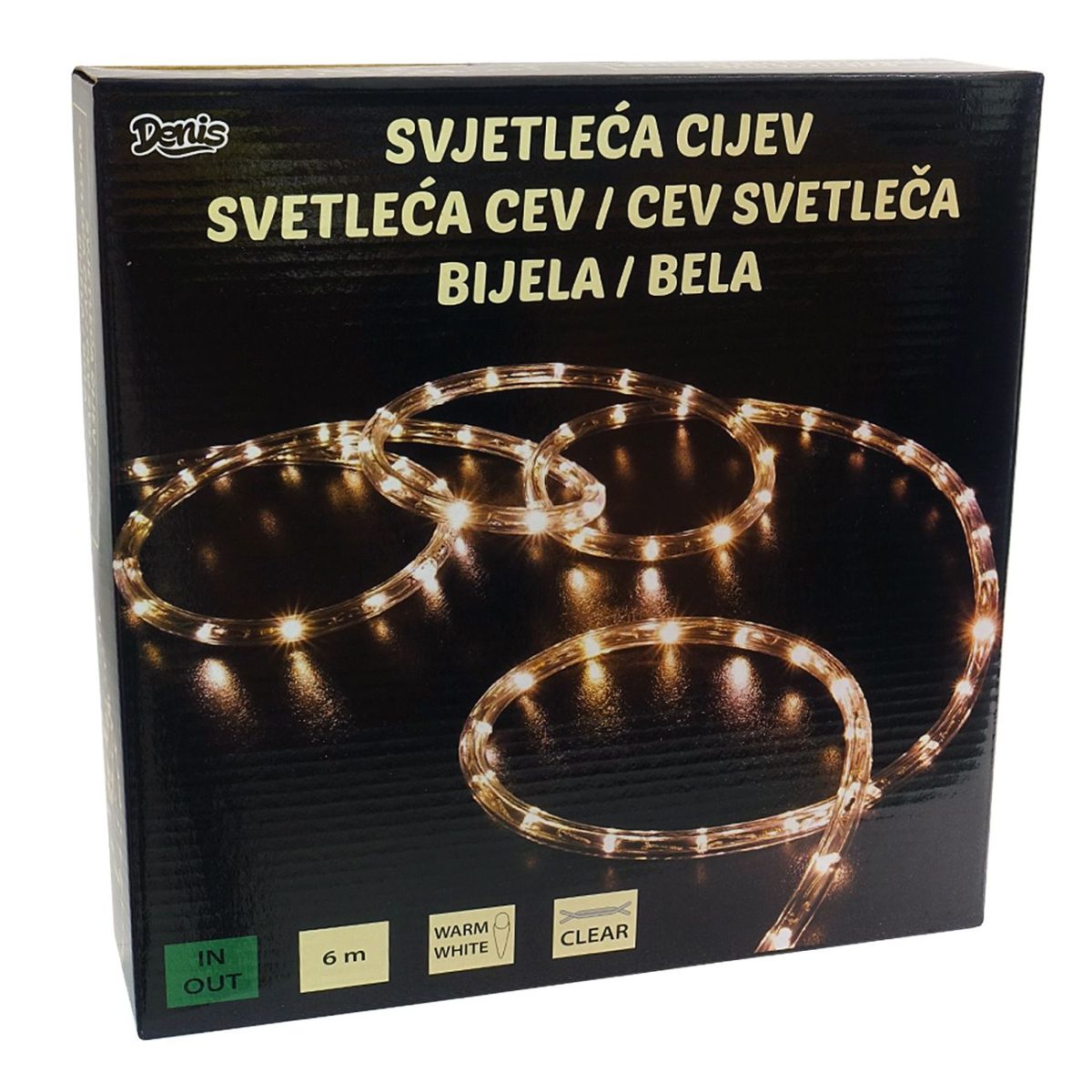 LED svetlosna cev 6 m, belo toplo svetlo - Слика 1