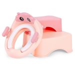 Adapter za WC šolju sa stepenicama i platformom za decu, roze, ECOTOYS - Слика 4