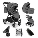 Kidnort Alskar kolica za bebe set 2u1 grey