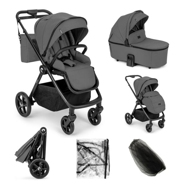 Kidnort Alskar kolica za bebe set 2u1 grey