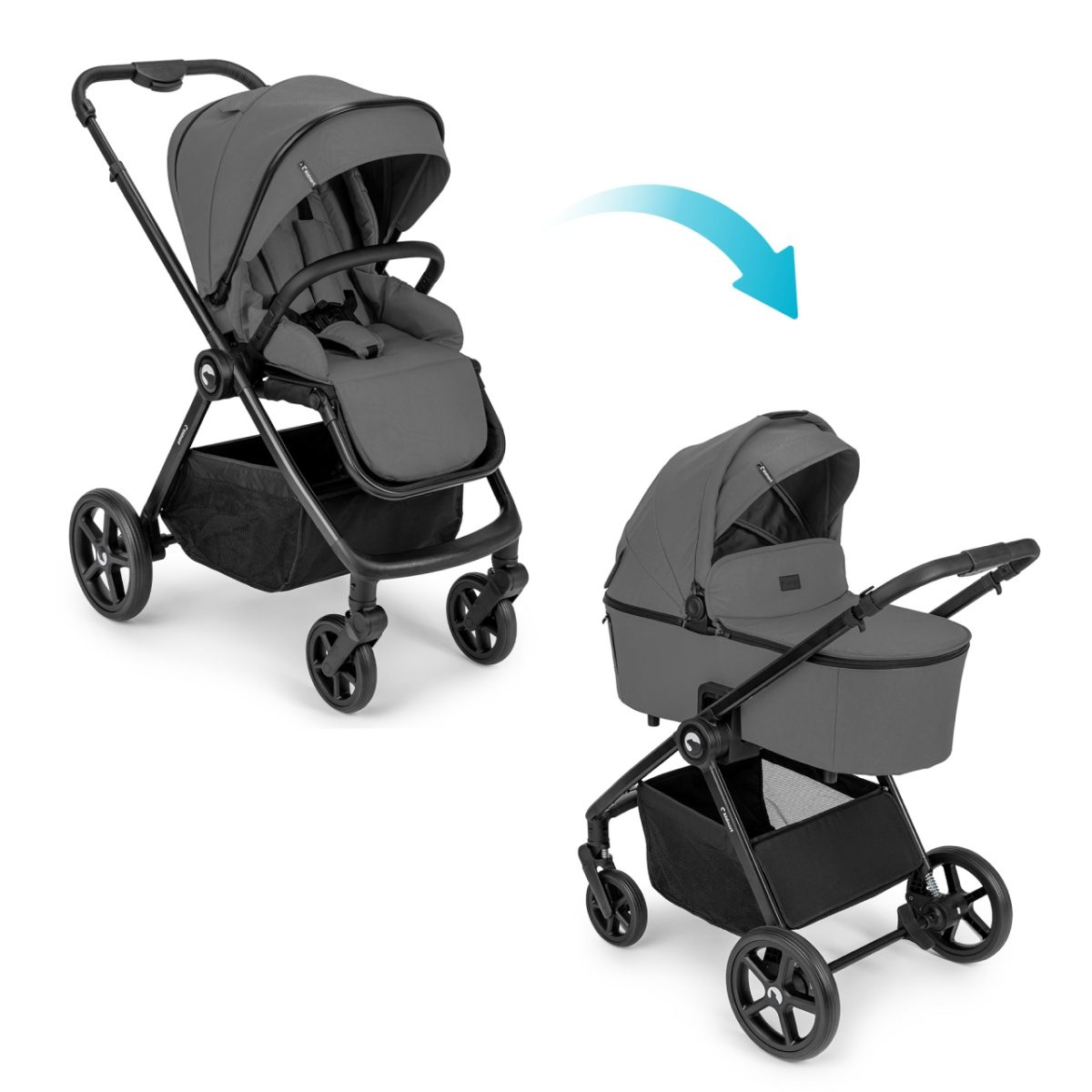 Kidnort Alskar kolica za bebe set 2u1 grey - Слика 2