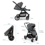 Kidnort Alskar kolica za bebe set 2u1 mocha mousse - Слика 11