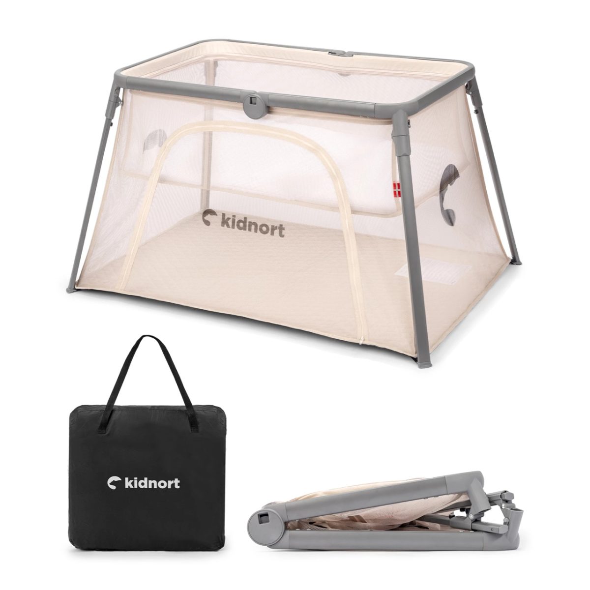 Kidnort Bleke 2u1 prenosivi krevetac beige - Слика 1