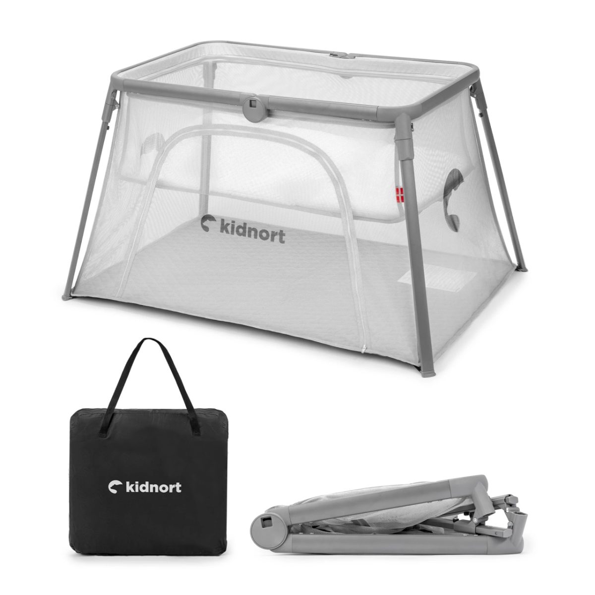 kidnort-bleke-2u1-prenosivi-krevetac-grey5394527 Kidnort Bleke 2u1 prenosivi krevetac grey - Слика 1