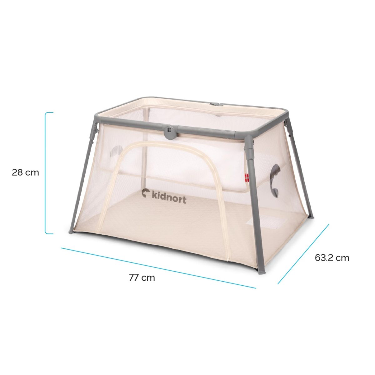 Kidnort Bleke 2u1 prenosivi krevetac grey - Слика 6