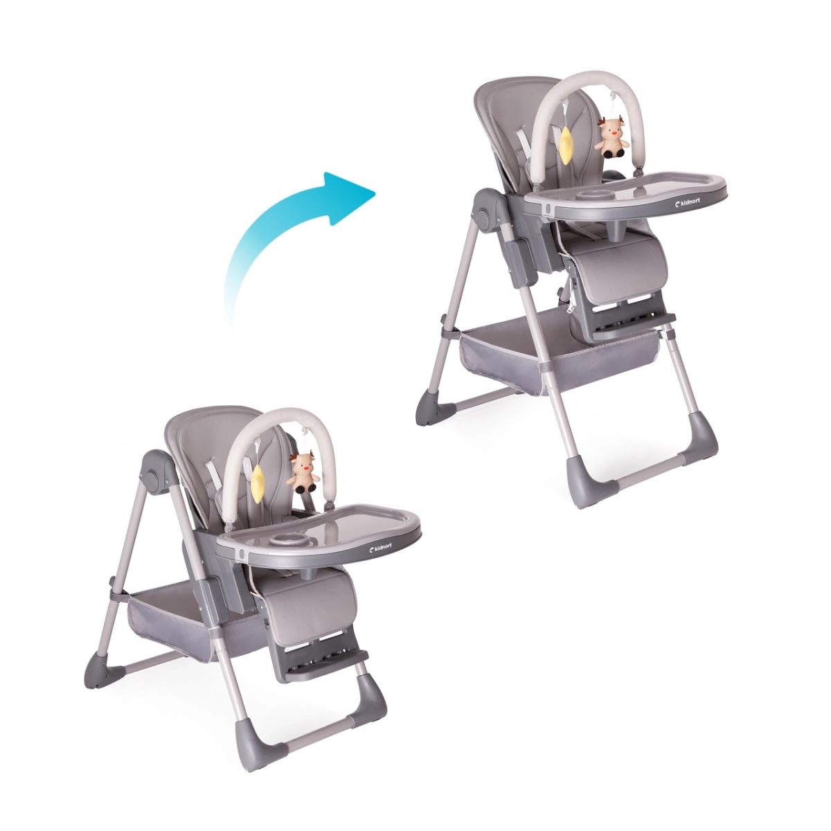 Kidnort Jordgubbe hranilica za bebe grey - Слика 2