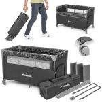 Kidnort Naste prenosivi krevetac dark grey mélange