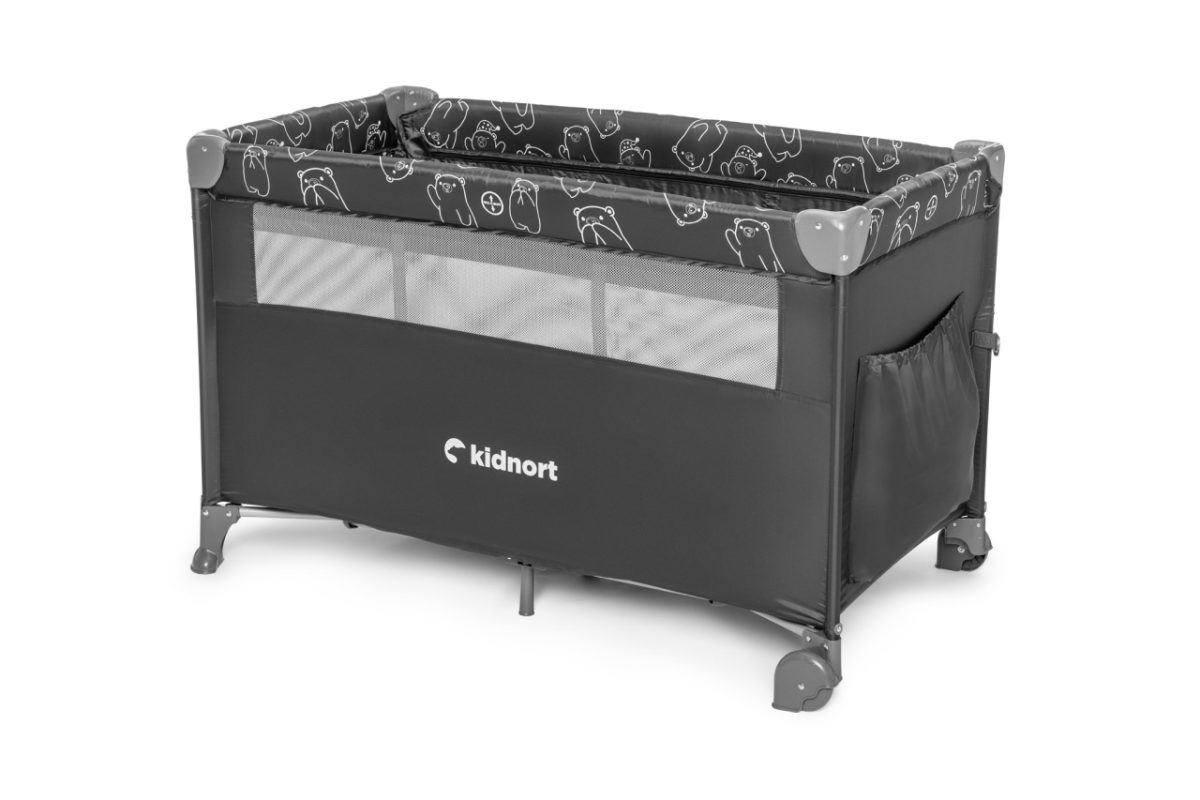 Kidnort Naste prenosivi krevetac dark grey mélange - Слика 9