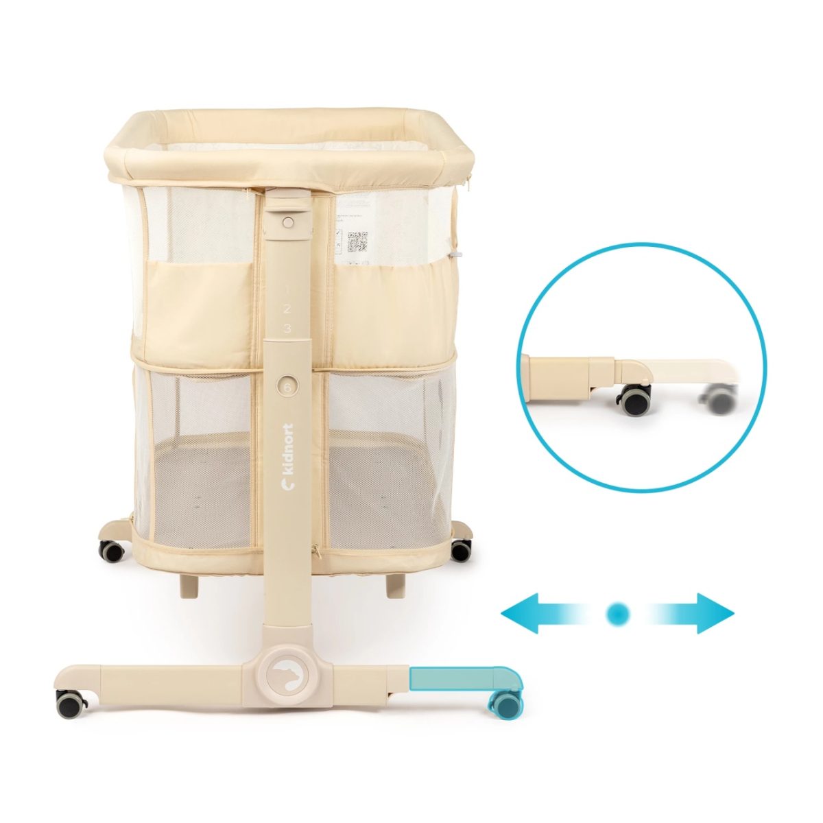 Kidnort Snackskal II kolevka/ prenosivi krevatac beige - Слика 4