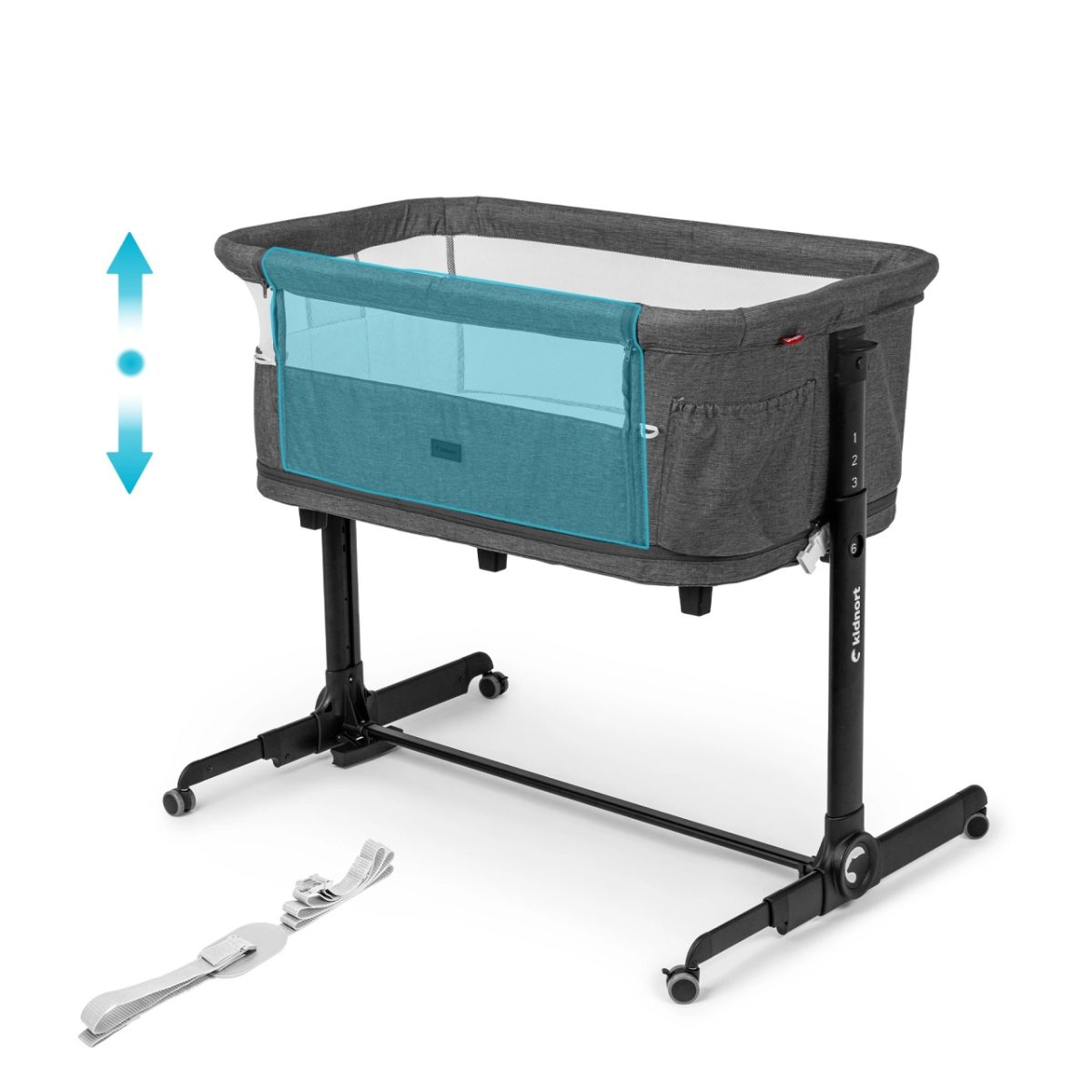 Kidnort Snackskal II kolevka/ prenosivi krevatac black - Слика 3