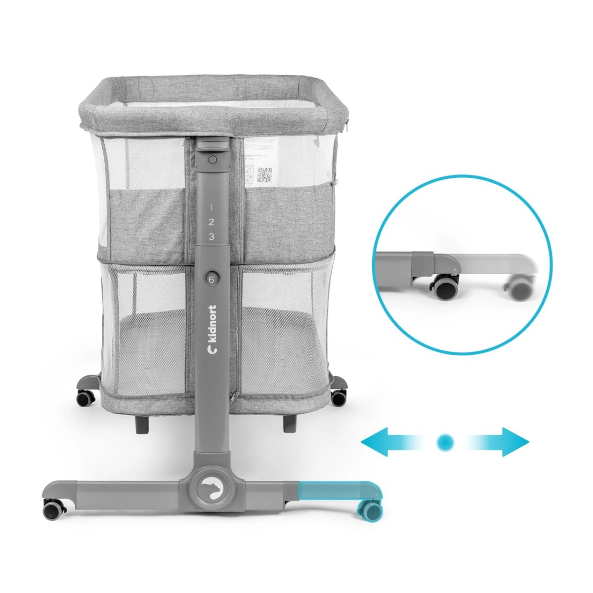 Kidnort Snackskal II kolevka/ prenosivi krevatac grey - Слика 5