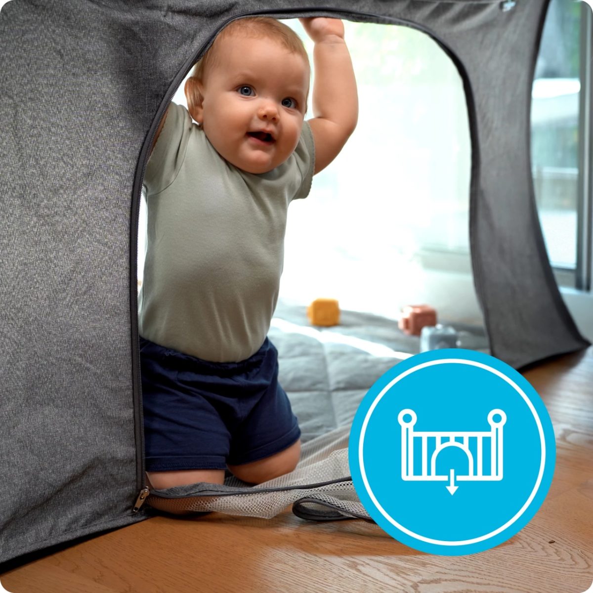 Kidnort Snoen ogradica za bebe black - Слика 4