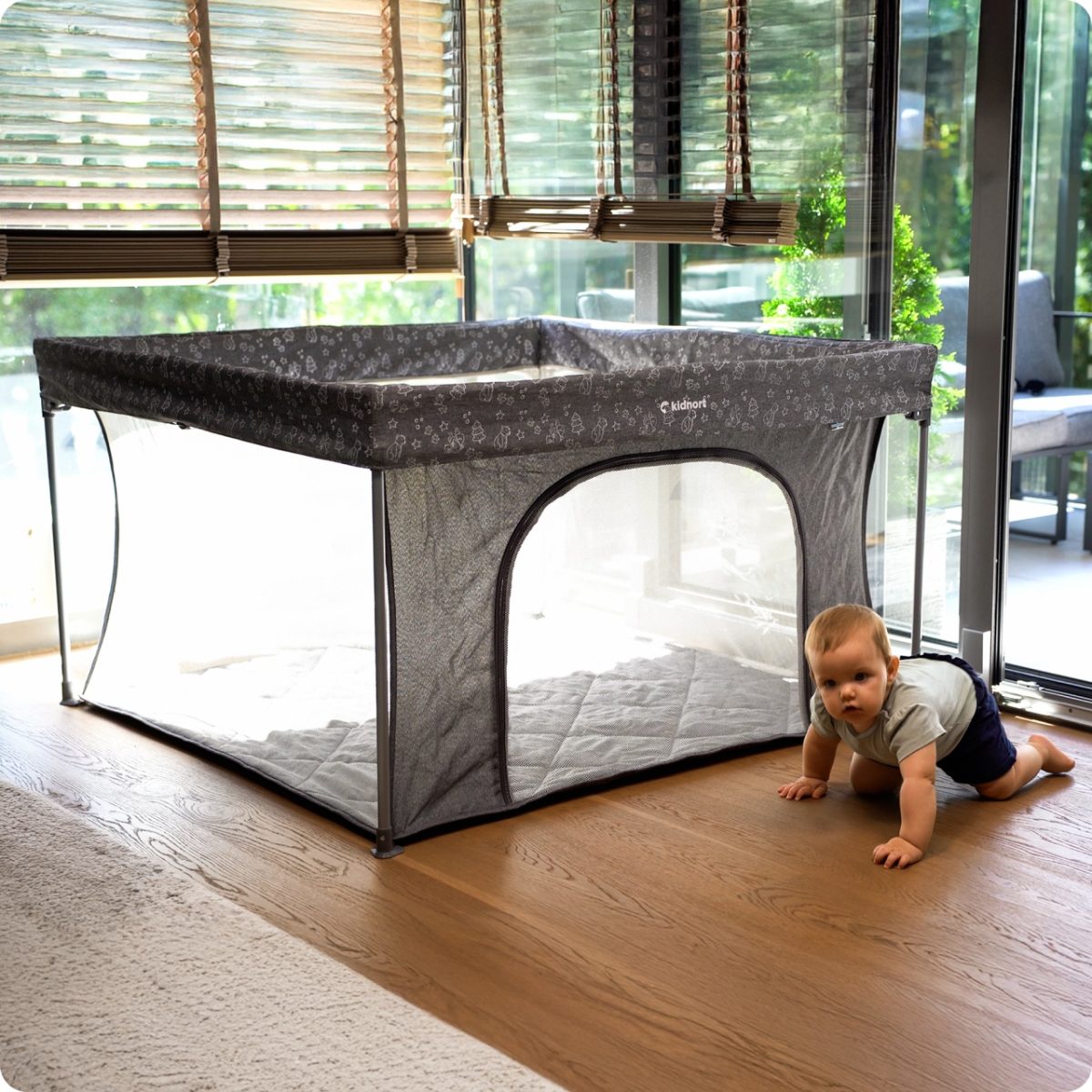 Kidnort Snoen ogradica za bebe grey - Слика 1