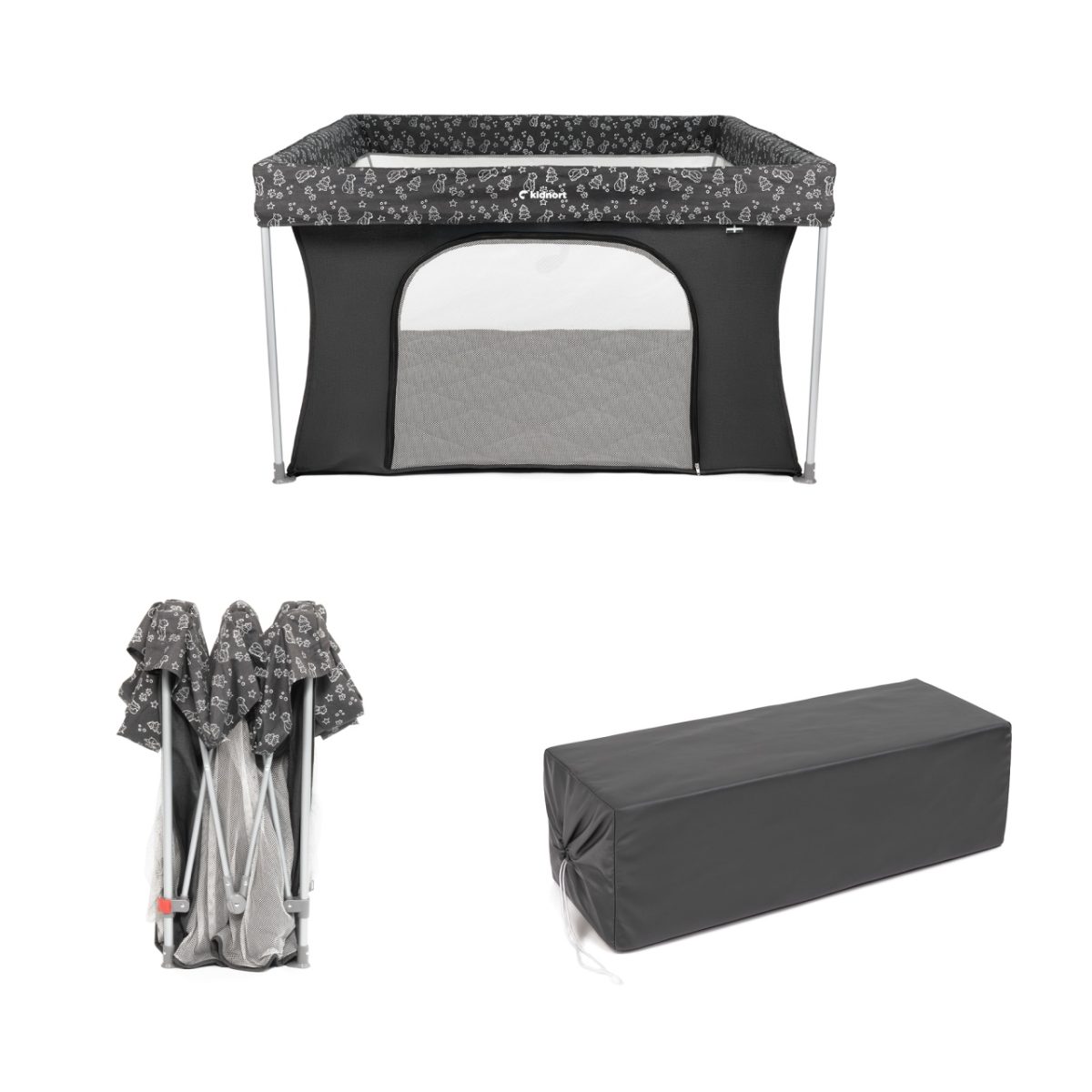 Kidnort Snoen ogradica za bebe grey - Слика 6