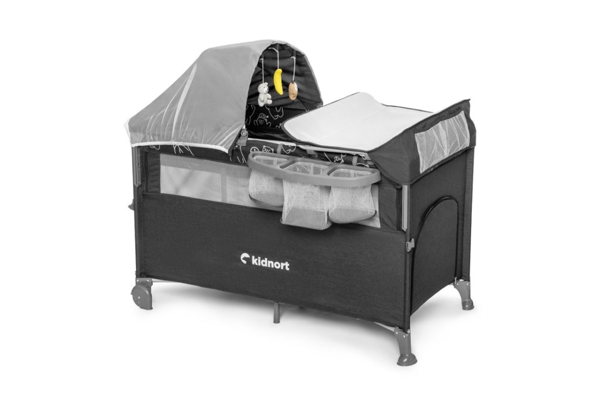 Kidnort Stugan prenosivi krevetac dark grey mélange - Слика 1