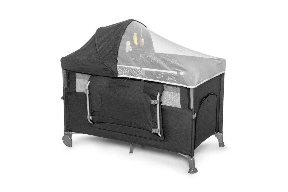 Kidnort Stugan prenosivi krevetac dark grey mélange - Слика 2