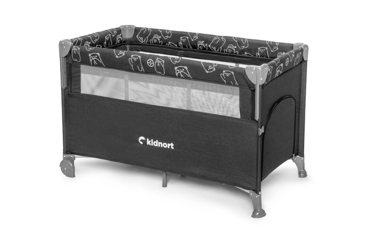 Kidnort Stugan prenosivi krevetac dark grey mélange - Слика 3