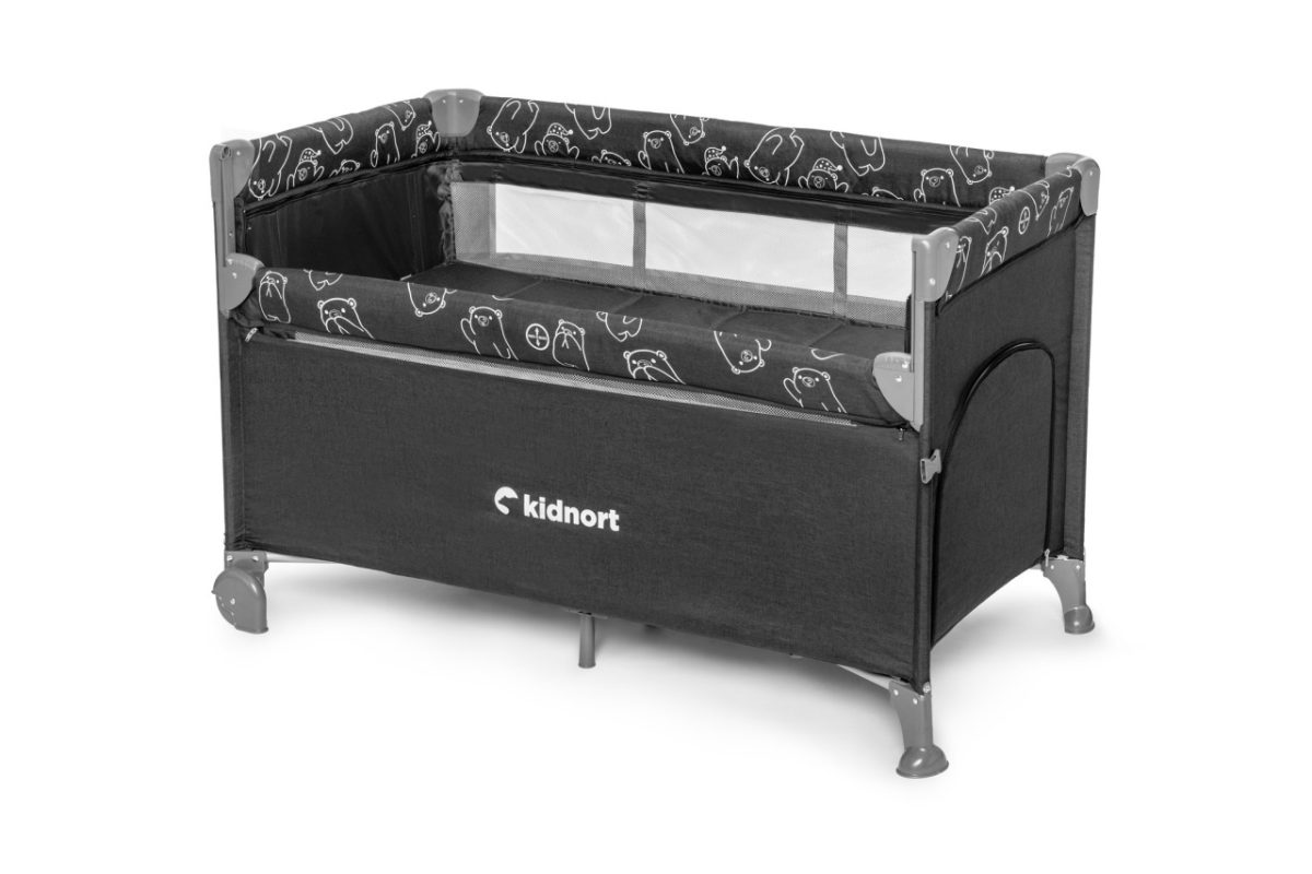 Kidnort Stugan prenosivi krevetac dark grey mélange - Слика 6