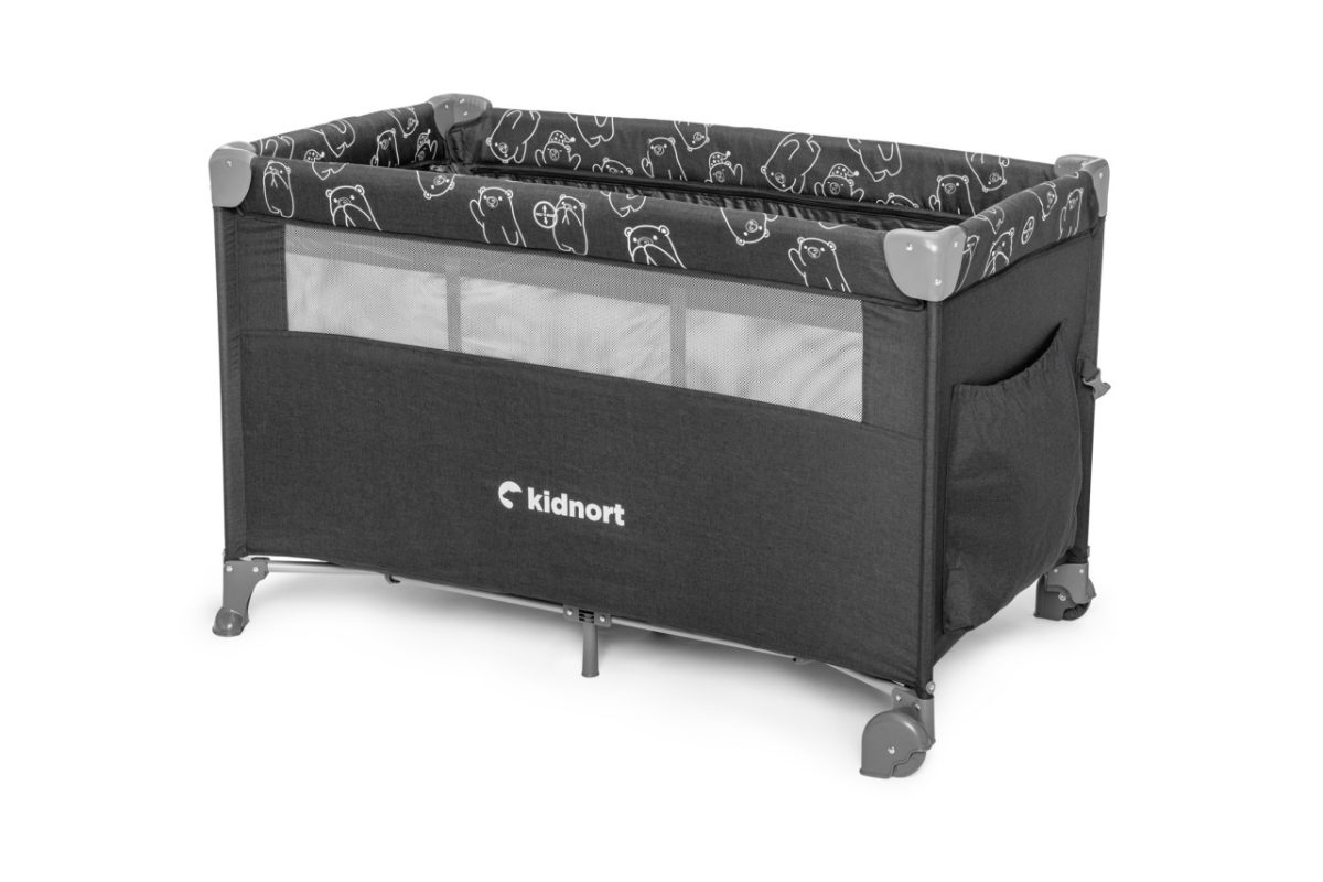 Kidnort Stugan prenosivi krevetac dark grey mélange - Слика 12